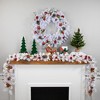 Northlight Pre-lit Mixed Pine Artificial Christmas Garland - 9' x 10" - White - Clear Lights - 2 of 4
