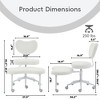 QingMoon Meditation Chair, Adjustable Desk Chair, 360° Swivel Cross Legged Chair with Wheels and Lumbar Support for ADHD, Home Office Furniture - 4 of 4