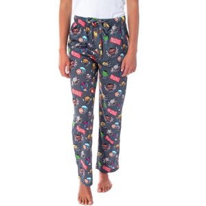 Marvel Comics Women's Avengers Kawaii Allover Character Print Pajama Pants Kawaii Avengers Allover - 1 of 4