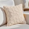REGALWOVEN Ginkgo Leaf Embroidery Soft Fluffy Modern Plush Pillow Case 1 Pc - 2 of 4