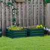 Outsunny 2-Piece Galvanized Raised Garden Bed Box Planter Raised Beds with Steel Frame for Vegetables, Flowers, and Herbs - 2 of 4