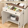 Tall Farmhouse Storage Cabinet, 6 Tier Kitchen Pantry Organize, Microwave Stand - 4 of 4