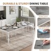 78.8'' Long Dining Table for 6-8 People, Mid Century Kitchen Table with Unique Metal Legs, Industrial Kitchen & Dining Room Furniture - 2 of 4