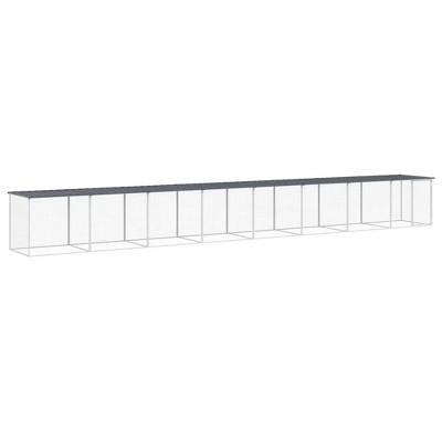 vidaXL Chicken Cage Anthracite Galvanized Steel Large Durable