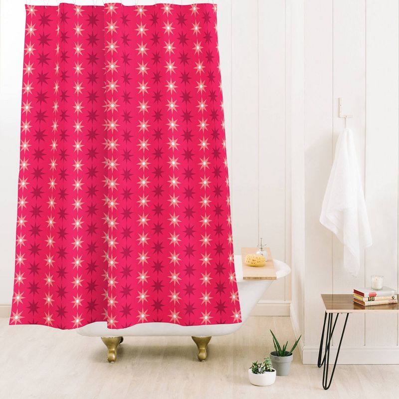 Caroline Okun Fuschia Split Shower Curtain Pink - Deny Designs, 3 of 5