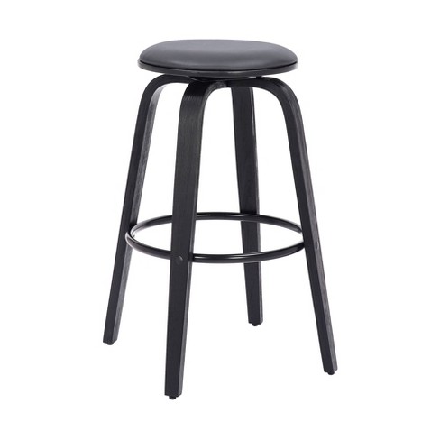 26 Harbor Backless Swivel Faux Leather, Counter Height Stools Swivel Backless