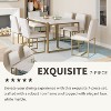 7-Piece Modern Dining Table Set with Faux Marble Table and 6 Upholstered Dining Chairs, White+Golden-ModernLuxe - 3 of 4