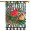 Briarwood Lane Winter Birch Tree Cardinals House Flag 28" x 40" B - 2 of 4