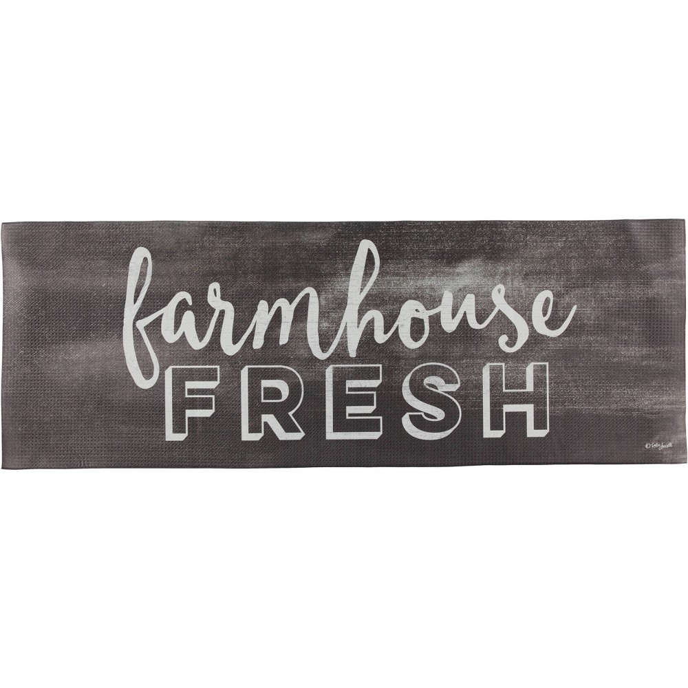 J&V Textiles 55" x 19" Farmhouse Fresh Kitchen Runner Rug: Anti-Fatigue Kitchen Mat, Low Pile, Indoor Use