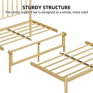 Modern Design Metal Platform Bed with Headboard - 1 of 4