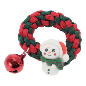 Unique Bargains Christmas Hair Rope Snowman Bell for Christmas Red Green 1 Pc - 1 of 4