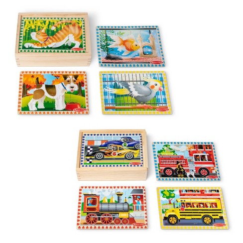 Melissa & Doug Construction Vehicles Wooden Jigsaw Puzzle With Storage Tray  (48 pcs)