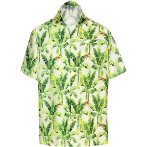 HAPPY BAY Men's Hawaiian Short Sleeve Button Down Shirt Mens Party Shirts Casual Holiday Summer Tropical Island Shirts for Men Funny - 1 of 4
