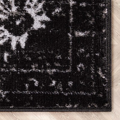 Argos Vintage Black and Gray Synthetic Area Rug