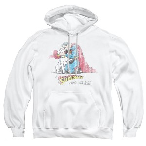 Superman And His Dog Adult Pull-Over Hoodie - 1 of 4