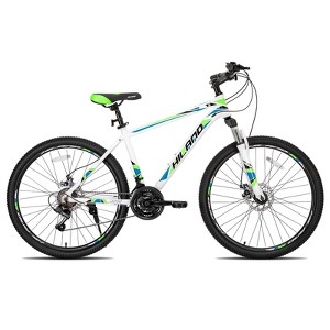 HILAND 26" Mountain Bike for Men Women, 3/6/Multi-Spokes Wheel, 21 Speeds - 1 of 4