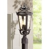 John Timberland Casa Marseille Vintage Outdoor Post Light Veranda Bronze Ornate Scroll 20 1/2" Champagne Hammered Glass for Exterior Desk House Porch - 2 of 4
