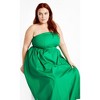 Women's Plus Size Alina Maxi Dress - bright green | CITY CHIC - image 2 of 4