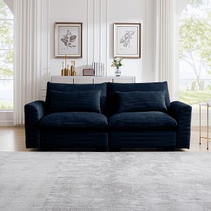 75" Corduroy Fabric 2-Seater Sofa with Flexible Combination and Extended Deep Seat - 1 of 4