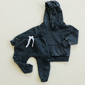 Kids Harlow Jogger Sweatsuit Set - Olive + Scout - 1 of 4