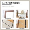 FURNIinspire Full Length Mirrors Floor Standing Wall Mirror, Bedroom Foyer Clothing Store Wall Mounted Mirror, Wooden Frame Square Brown 31.5"*71" - 3 of 4