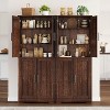 Coucheta 70 Inch Tall Kitchen Pantry Freestanding Cabinet, with 4 Doors and Adjustable Shelves, Cupboard for Dining Room - 2 of 4