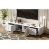 CAVINAS TV Stand with Arched Doors and 2 Drawers for TVs up to 75" Minimalist Entertainment Center with Rebound Device - 3 of 4