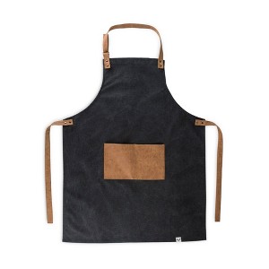 Foster & Rye Grilling Apron with Pocket, Canvas Apron for Men with Adjustable Strap, BBQ & Grill Accessories for Indoor & Outdoor Cooking, Black - 1 of 4