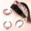 Unique Bargains Women's Floral Pattern Knotted Headband Pink 1 Pc - 3 of 4