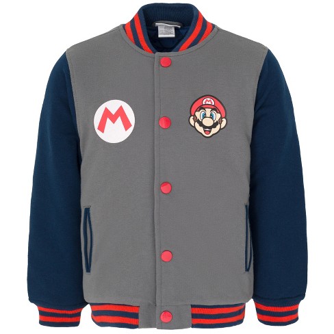 Sega Sonic The Hedgehog French Terry Zip Up Varsity Bomber Jacket Satin  Lining Little Kid To Big Kid : Target