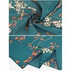 Elerevyo Women's Floral Satin Square Silky Neck Scarf Neckerchief Hair Band - 4 of 4