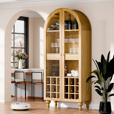 FURNIinspire Utility Storage Cabinets Freestanding Storage Cabinet Clear Display Case