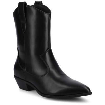 Journee Womens Fritzie Western Ankle Booties
