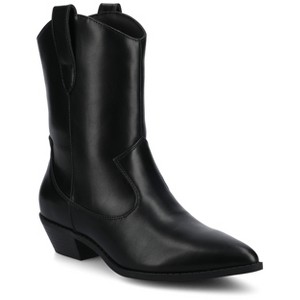 Journee Womens Fritzie Western Ankle Booties - 1 of 4