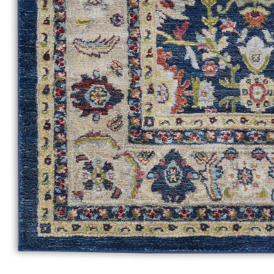 Global Vintage Multicolor Synthetic 8' x 10' Easy-Care Area Rug