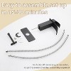 Attop Black Waterfall Bathroom Faucet, Single Handle, Suitable for Single or Three-Hole Bathroom Sinks, with Base and Spring-loaded Drain - 4 of 4