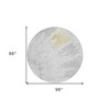 Silver Gray And Ivory Abstract Washable Indoor Outdoor Area Rug - 3 of 4