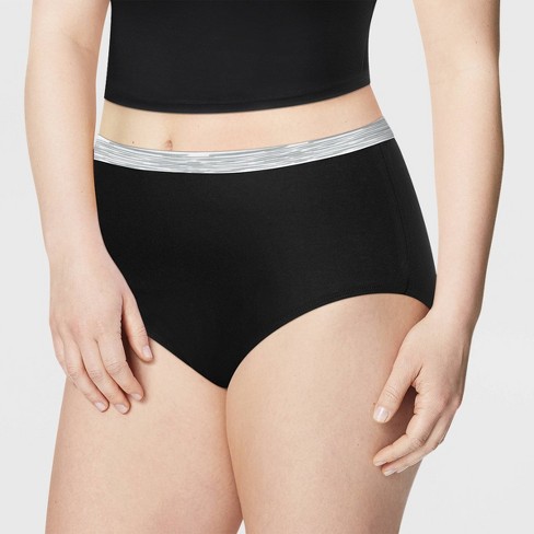 Just My Size Womens Plus Size Brief with Wicking 5-Pack 