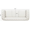GDFStudio Sophia 84.65'' Chesterfield 3-Seater Faux Leather Upholstered Tufted Sofa with Rolled Arm - 4 of 4