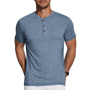 COOFANDY Henley Shirts Short Sleeve Button Henley - 1 of 4
