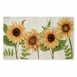 Stupell Industries Sunflowers & Vintage Letter Mail Printed Outdoor Door Mat, design by Kim Allen, 18"x30" - 1 of 4