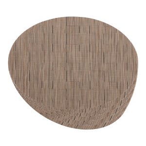 REGALWOVEN PVC Oval Kitchen Dining Table Decor Wipeable Placemats 6 Pcs - 1 of 4