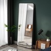 Okak 64*17in Modern Round Corner Standing Mirror, Mutifunction Full Body Mirror with Hanging Hole, Wall Mirror for Dressing Room, Living Room - 2 of 4