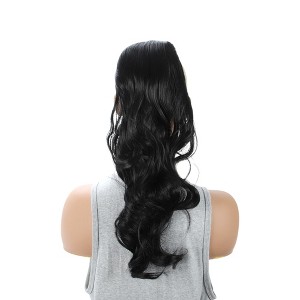 Unique Bargains Women's Big Wavy Ponytail Long Hair Hair Extensions High Temperature Fiber 19.7IN 1 Pc - 1 of 4