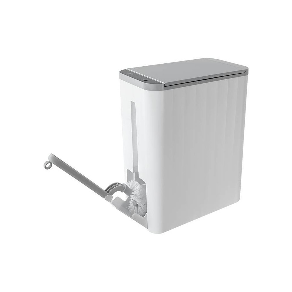 Photos - Barware Nine Stars 10L/2.6gal Motion Sensor Trash Can with Hidden Toilet Brush and