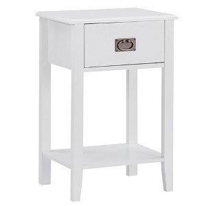 VECELO 1/2PCS 2-tier Nightstand Modern Side End Tables with Drawer & Open Shelf for Living Room, Bedroom - 1 of 4