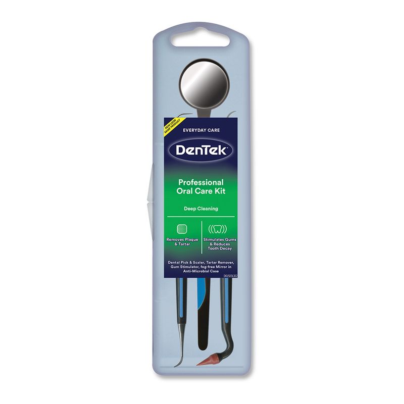 DenTek Professional Oral Care Kit - Dental Pick &#38; Scaler, Tartar Removal Tool &#38; Gum Stimulator, and Mouth Mirror - Trial Size - 5ct, 1 of 12