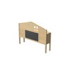 DOMETOUR Headboard Storage Cabinet for Full-size Montessori Floor Bed Natural,Freely collocation - 4 of 4