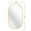 Lyngins 20x33 Inch Oval Wall Mirror – 4mm HD Glass Bathroom Mirror, Brushed Aluminum Bathroom Decor, Shatterproof Mirrors for Bathroom Sink - 3 of 4