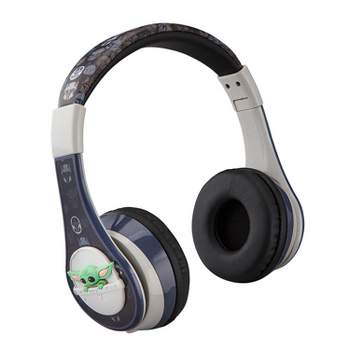 eKids Mandalorian Bluetooth Headphones for Kids, Over Ear Headphones with Microphone - Gray (MD-B52.EXV1OL)
